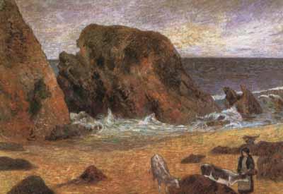 Paul Gauguin Seascape in brittany (mk07) Spain oil painting art